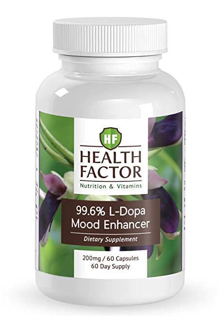 L-Dopa Mucuna Pruriens 99% Increasing Feelings of Well Being. No Stearates, No Fillers, No Gluten, No Wheat, Vegan, Kosher (1 Month Supply)