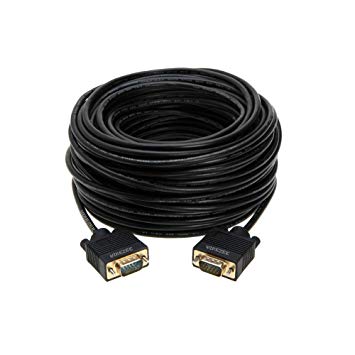 VGA Cable SVGA Super Video Cord Male 15 PIN Wire Monitor 3ft, 6ft,10ft, 15ft, 25ft, 30ft, 50ft, 100ft (50FT)