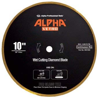 7" Alpha Vetro Glass Diamond Blade 5/8" arbor