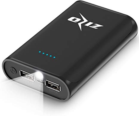 ZizoCharge Power Bank 20,000 MAH Fast Charge Portable Charger External Battery Pack with Built-in Flashlight