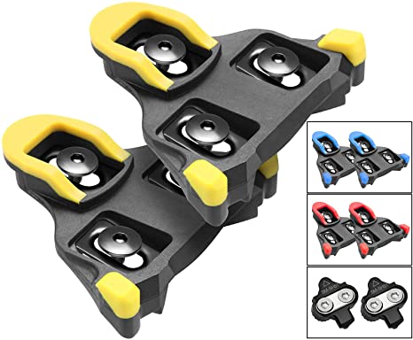 NAACOO SPD Road Bike Cleats for Shimano Speed-SL SM-SH10 SH11 SH12 Cleats- Indoor Outdoor Peleton Spin Cycling Pedals Cleat & Bicycle Clips Set