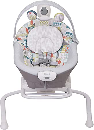 Graco Duet Sway 2-in-1 Baby Swing and Portable Rocker with Vibration and Adjustable Swing Speed, Patchwork