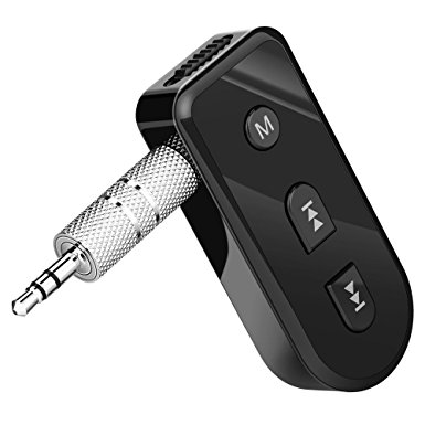 Bluetooth Receiver Car kits , JSAUX Bluetooth 4.1 Portable 3.5mm Adapter Hands Free Wireless for Home & Car Audio Stereo System