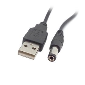 USB 2.0 A Type Male to 5.5 x 2.5mm DC 5V Power Plug Barrel Connector Charge Cable 80cm CableCC
