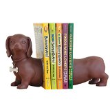 Dachshund Bookends-Prop Up Books on Any Shelf Desk or Table - Unique Home Dcor Gift for Dog Enthusiasts