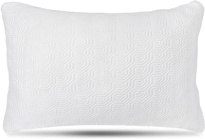 King Size Rayon Made from Bamboo Pillows for Sleeping, Cooling Shredded Memory Foam Pillow Sets for Back, Side, Stomach Sleepers, Adjustable to Soft/Firm, Removable Cover, King (Pack of 1)