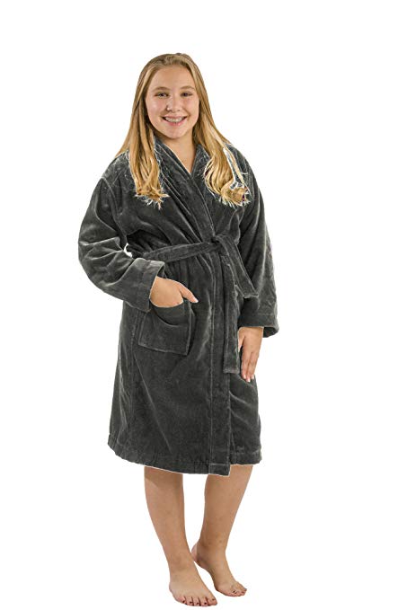 byLora Kids Terry Bathrobe Robe, Cotton Hooded Robes for Boy and Girl