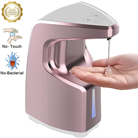 CrazyFire Automatic Soap Dispenser Touchless, Hand-Free Sensor Auto Soap Dispenser | Liquid Dish 450ml Countertop/Wall Mounted Soap Dispenser for Bathroom, Kitchen, Hotel-2020 Upgraded(Rose Pink)