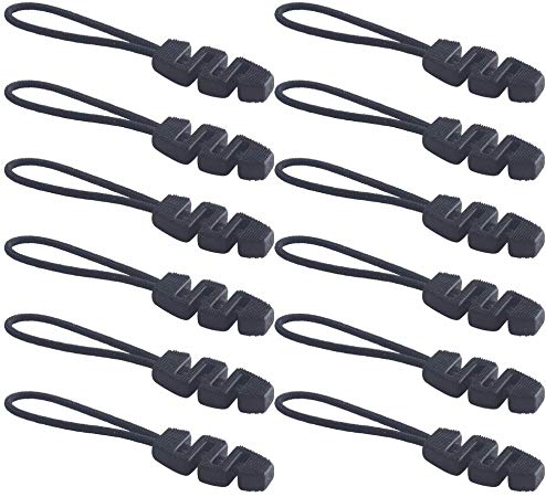 Z Zicome Zipper Pulls for Backpacks, Luggage and Jackets, Set of 12, Black