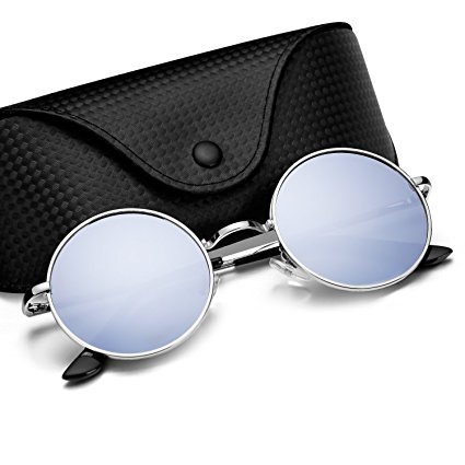 Menton Ezil Lennon Style Polarized Circle Sunglasses Ozzy Elton Hippie Round Small Vintage Design Shades Lifetime Breakage Guarantee