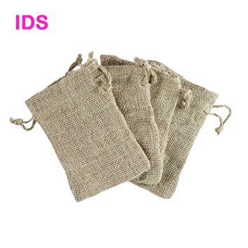 4" X 6" Burlap Bags with Drawstring - Lot of 24 - Wedding, Party, Jewelery favor Bags by IDS