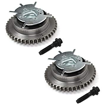 CGF460K Brand New Intake VVT Actuator Cam Phaser Sprockets & Mounting Bolt Set (Pair) - Both Left and Right for 2004-10 Ford 4.6L 281 5.4L 330 3-Valve Engine F-150 Expedition Mercury Lincoln