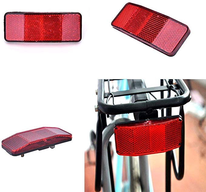 Yongrow Bike Rear Reflector Kit,Bicycle Safety Caution Warning Reflector for Rear Pannier Racks Frame,Set of 2