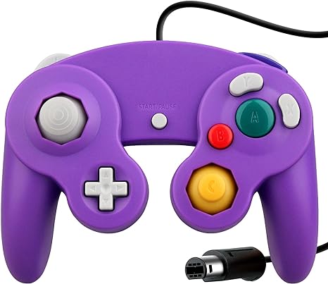 OSTENT Wired Shock Game Controller for Nintendo Gamecube NGC Video Game Color Purple