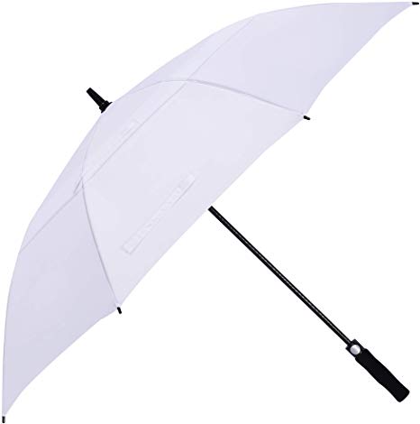 ZEKAR 54/62/68 inch Windproof Large Vented UV Protection and Classic Pongee Fabric Golf Umbrella, Double Canopy Rain Sun Oversized Stick Umbrellas Women Men