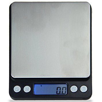 RAINBEAN Digital Kitchen Scale, 6.6lb High Precision Mini Food Scale, Multifunctional Pro Lab Weight Scale, Back-Lit LCD Display, Tare and PCS Features, Stainless Steel School Lab Weight Scale, 3000g