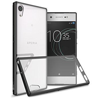 Sony Xperia XA1 Ultra Case, CoverON [ClearGuard Series] Hard Clear Back Cover with Flexible TPU Bumpers Slim Fit Phone Cover Case for Sony Xperia XA1 Ultra - Black / Clear