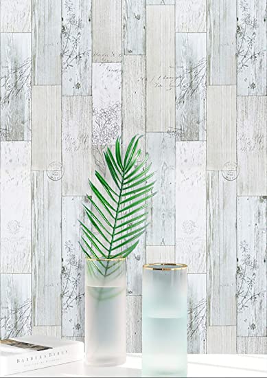 Shiplap White Wood Peel and Stick Wallpaper Removable Wallpaper Wood White Wood Contact Paper White Self Adhesive Wood Plank Vintage Wallpaper Wood Grain Texture Liner Wall Covering Roll 17.7’’x78.7’’