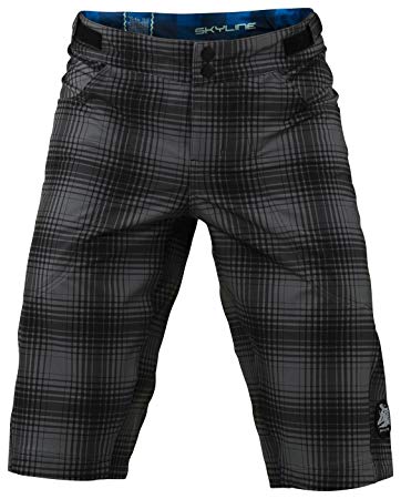 Troy Lee Designs Skyline Plaid Men's BMX Bike Shorts - Gray / Size 32