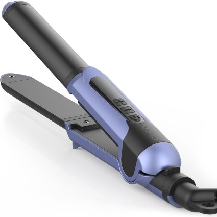 xtava 2-in-1 Magic Wand (Sapphire) - Straighten or Curl Your Hair to Perfection with Ceramic Plates and Advanced PTC Heating Technology - Create Multiple Hair Styles with One Tool