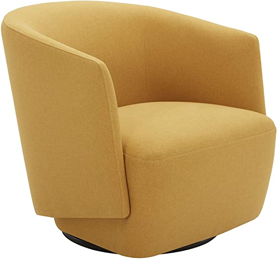 Amazon Brand - Rivet Coen Contemporary Modern Upholstered Accent Swivel Chair, 30"W, Sunday Maize