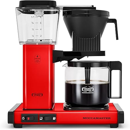 Technivorm Moccamaster 53945 KBGV 10-Cup Coffee Maker Red, 40 ounce, 1.25l