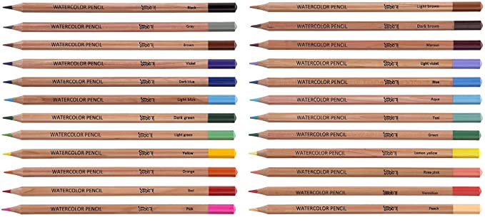 Darice Studio 71, 24 Pieces Watercolor Pencils, Assorted