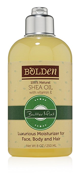 Bolden Butter Mint Shea Oil 100% Pure with Vitamin E, Shea Butter Oil, 8 oz.