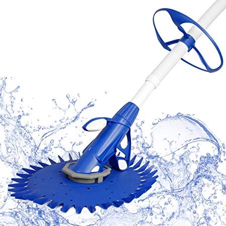 POOLWHALE Professional Automatic Swimming Pool Vacuum Cleaner,Powerful Suction That Clean Swimming Pool Debris,Cleans Floors,Walls and Steps,Suitable for Inground and Above Ground Pools (Blue)