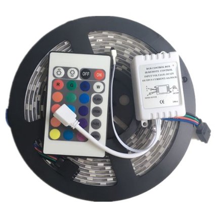 16.4FT 5M SMD 5050 Waterproof 300LEDs RGB Color Changing Flexible LED Strip Light (Multi-colored)