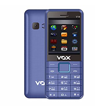 Vox V14 Keypad Mobile with King Talker, Contact Icon, Auto Call Recording (2.4 Inch Display, Dual Sim) (Blue)