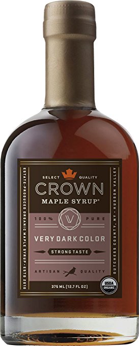 Crown Maple Organic Grade A Maple Syrup, Very Dark, 12.7 Ounce