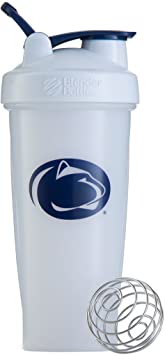 BlenderBottle Collegiate Classic 28-Ounce Shaker Bottle, Penn State University Nittany Lions - White/Blue