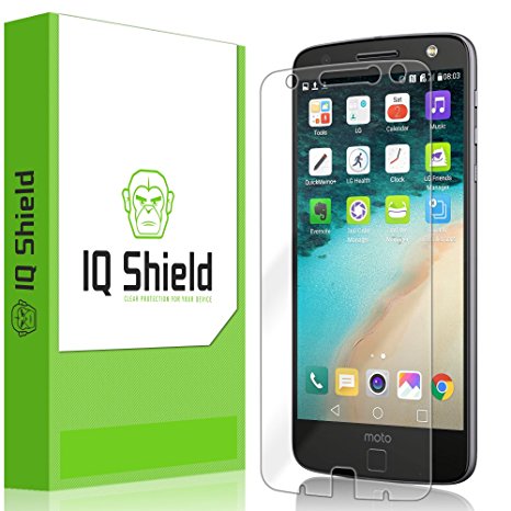 Moto Z Droid Screen Protector IQ Shield® LiQuidSkin Full Coverage Screen Protector for Moto Z Droid (Verizon Droid Edition) HD Clear Anti-Bubble Film - Lifetime Warranty