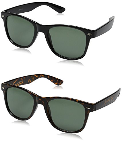 zeroUV - Matte Black Horn Rimmed Sunglasses