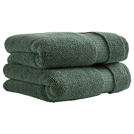 Rivet HygroCotton Cotton Hand Towel Set, 2-Pack, Pine