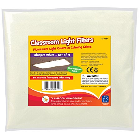 Educational Insights Fluorescent Light Filters (Whisper White), Set of 4