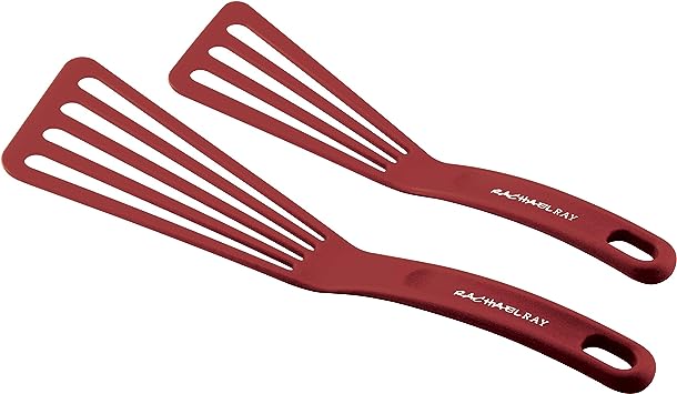 Rachael Ray KitchenTools and Gadgets Nylon Cooking Utensils/Spatula/Fish Turners - 2 Piece, Rose