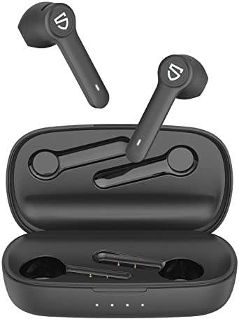 SOUNDPEATS Truebuds True Wireless Earbuds Semi-in-Ear TWS Stereo Bluetooth Earphones V5.0 Touch Control Bluetooth Headphones with Mic, 2600mAH Charging Case, Total 70 Hours Playtime, USB-C