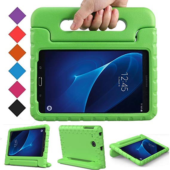 BMOUO Kids Case for Samsung Galaxy Tab A 7.0 - EVA Shockproof Case Light Weight Kids Case Super Protection Cover Handle Stand Case for Kids Children for Samsung Galaxy Tab A 7-inch Tablet - Green