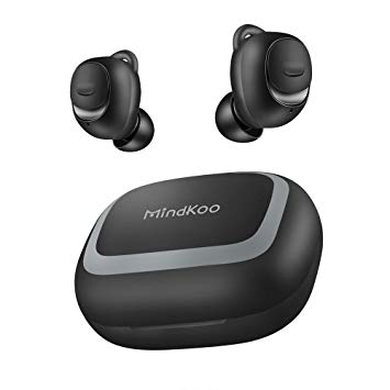 MindKoo Wireless Earbuds, Bluetooth 5.0 TWS with Mini Charging Box, 60 Hours Battery Life, One-Step Pairing IPX6 Waterproof Sports Sweat Resistant Mini Bluetooth Earphone