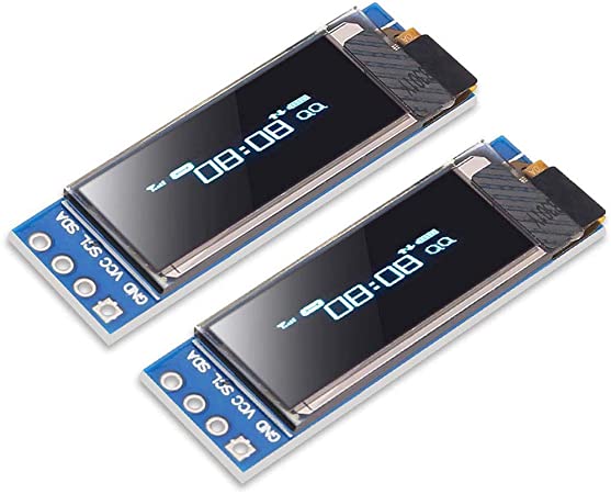 DORHEA 2pcs 0.91 OLED I2C Display Module IIC 0.91 inch I2C SSD1306 LED DC Display Module Blue I2C LCD 128x32 Screen Driver Compatible with Ardu ino OLED 3.3V~5V