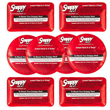 Reusable Heating Packs Hand Warmers - by Snappy Heat® - Instantly Hot Portable Pocket Heaters Soothing Heat Therapy For Cramps, Arthritis, Joint, Back And Muscle Pain