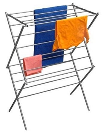 YBM HOME 2 Tier Deluxe Foldable Clothes Steel Drying Rack #1622-11
