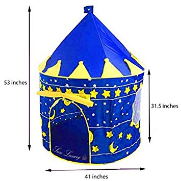 Children Indoor Play Tent Blue Castle Playhouse Tents for Kids Great Gift for Boys and Girls Sure Luxury by Sure Luxury