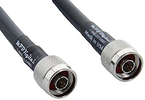 MPD Digital 50 feet of LMR-400 Ultra Low Loss Coax Cable with N Male Connector Ends, Black