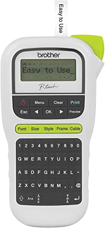 PTH110, Easy Portable Label Maker, Lightweight, Qwerty Keyboard, One-Touch Keys, White, 1 Pack Limited