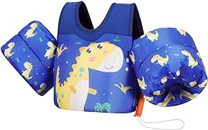 MoKo Swimming Float Vest for Kids, Swim Arm Band Cartoon Swimming Wings Pool Sleeves Shoulder Straps for Children Learn to Swim