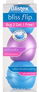 Blistex Bliss Flip Soft & Silky and Ultra Moisturizing Lip Balms, 0.25 oz, 3 count