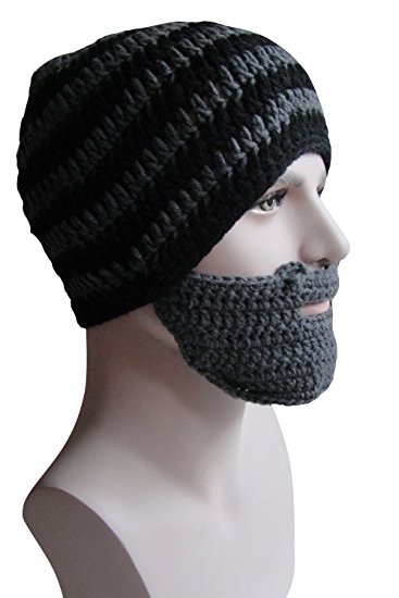 Bess Bridal Crochet Beard Hat Mask Ski Cap Unisex Mustache Warmer Winter Ski Beanies